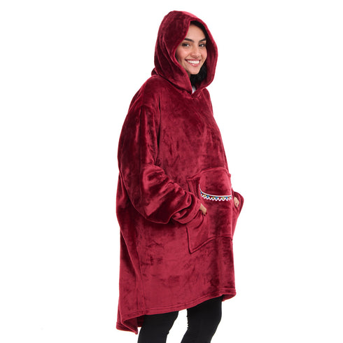 Snuggs Blanket Hoodie Dark Red مدفع رمضان
